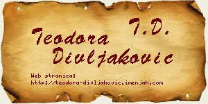 Teodora Divljaković vizit kartica